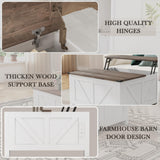 NEWBULAND 35" Lift Top Coffee Table with Storage, Wooden Coffee Tables for Living Room, Farmhouse Coffee Table with Large Hidden Storage Compartment, White and Grey NEWBULAND