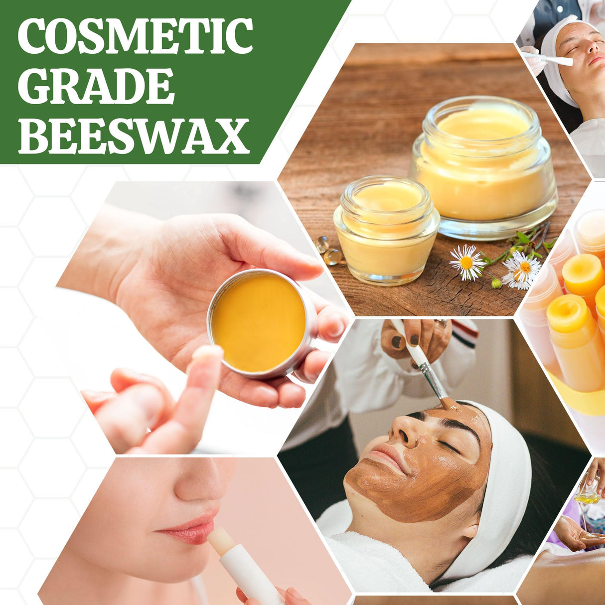 YASNAY White Beeswax Pellets 2LB, 100% Organic Beeswax, Beeswax for Candle Making, Body, Skin Care DIY, Lip Balm and Soap Making Supplies YASNAY