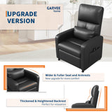 GarveeHome Power Recliner Chair with Massage and Heat, Adjustable Electric Recliner Ergonomic Overstuffed PU Leather Single Sofa, 2 Side Pockets and USB Port, Home Theater Seating for Living Room GarveeHome