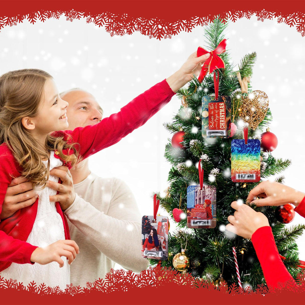 Weysat 18 Pcs Sublimation Money Card Blanks with Lipstick Money Holder Shaker Domes, Sublimation Money Card Holder Blanks for Christmas Thanksgiving DIY Cash Gifts(Round Hole) Weysat