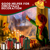 BBTO 6 Pcs Christmas Wooden Gifts Box Decor Christmas Table Decor Table Centerpieces with Buffalo Plaid Bowknot Faux Present Wooden Blocks Rustic Wooden Gifts Tiered Tray Decor for Xmas Party Decor BBTO