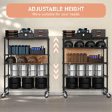 M MZG Garage Shelving 5 Tier Industrial Metal Shelving Units for Commercial, Basement, Pantry, Warehouse, School, Black Heavy Duty Easy Assembly 23.6" D x 53.2" W x 73.6" H M MZG