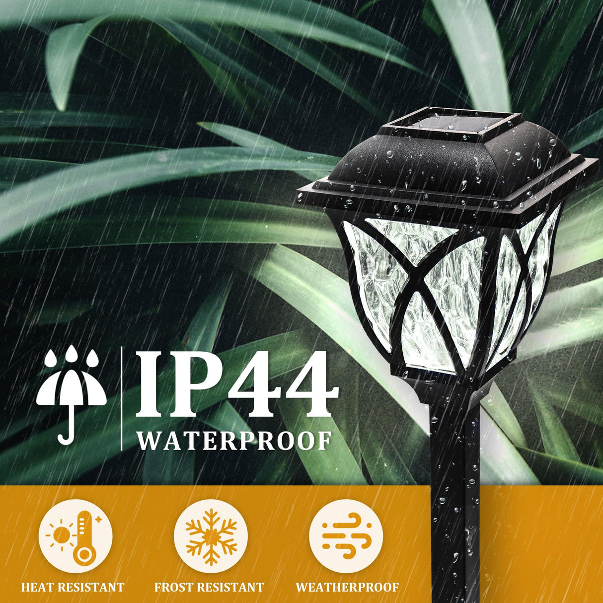 GIGALUMI Solar Lights Outdoor Waterproof, 8 Pack LED Solar Garden Lights, Outdoor Decorations, Garden Decor for Yard, Patio, Landscape, Planter, Walkway (Cold White) GIGALUMI