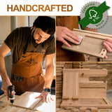 TESLYAR Wood Phone Docking Station with Drawer - Nightstand Organizer - Desk Organizer for Husband - Birthday Gifts for Men, Dad, Anniversary Idea, Key Holder Stand Watch & Accessories (Bourbon Brown) TESLYAR