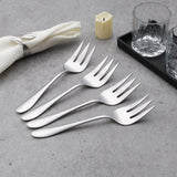 Stainless Steel Serving Forks, E-far 4-Piece Metal Hostess Serving Utensils Set for Meat Catering Buffet Party Kitchen Restaurant, Non-toxic & Dishwasher Safe E-far