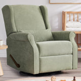 Eiayeebil Nursery Swivel Glider Recliner,Rocking Chair Nursery with Footrest,Rocking Recliner Chair for Nursery,Glider Rocker Recliner for Living Room & Bedroom,Green Eiayeebil
