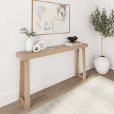Plank+Beam Modern Solid Wood Console Table, 56 Inch, Sofa Table, Narrow Entryway Table for Hallway, Behind The Couch, Living Room, Foyer, Easy Assembly, Blonde Plank+Beam