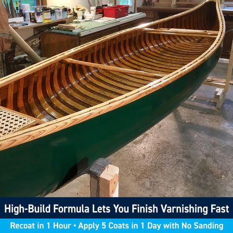 TotalBoat-482869 Lust Marine Varnish, High Gloss and Matte Finish for Wood, Boats, Outdoor Furniture (High Gloss, Quart) TotalBoat