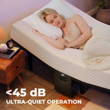 koorlian Adjustable Bed Frame Split King with 5 Height Options, High Thrust Quiet Motors, A&C USB Ports, Independent Head & Foot Incline, 10 Minutes Tool-Free Easy Assembly, Wireless Remote Control koorlian