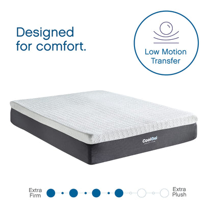 Cool Gel Ventilated Memory Foam 12-Inch Mattress, CertiPUR-US Certified, Mattress in a Box, King, White