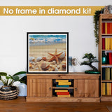 Bimkole 5D Diamond Art Kits for Adults Beach Landscape, Full Drill Sun Sea Starfish DIY Rhinestone Embroidery Set Paint with Diamonds Art by Number Kits Cross Stitch Home Wall Craft Decor 12x12 in Bimkole