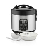 Hamilton Beach Digital Programmable Rice Cooker & Food Steamer, 8 Cups Cooked (4 Uncooked), With Steam & Rinse Basket, Stainless Steel (37518) Hamilton Beach
