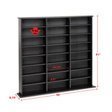Prepac Triple Width Wall Storage Cabinet, Black Prepac