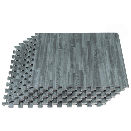 Forest Floor 3/8 Inch Thick Printed Foam Tiles, Premium Wood Grain Interlocking Foam Floor Mats, Anti-Fatigue Flooring, 24 in x 24 in We Sell Mats