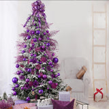 Wironlst Christmas Ball Ornaments - 30pcs Shatterproof Plastic Christmas Ornaments Hanging Ball Decorations for Xmas Tree, Holiday, Wedding, Party (Multi-Size, Purple) Wironlst