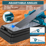 Kopkhun Chisel Honing Guide with Whetstone – Adjustable Sharpening Jig for Chisels and Plane Irons (0.2”–2.55”) – Anti-Rust Metal Body – Smooth Rolling Sharpening Tool Kit Kopkhun