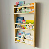 Furpinea Handmade 3-Tier Natural Wood Montessori Wall-Mounted Kids Bookshelf Furpinea