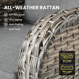 Outdoor Sectional Patio Furniture Set with Swivel Rocking Chairs,9 Pieces Wicker Conversation Sets L Shaped Couch Out Door Sofa Set Outside Furniture for Garden Deck Yard Porch,Dark Grey POUUIN