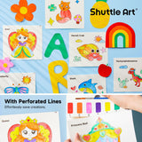 Shuttle Art Paint with Water Coloring Book for Kids, 25 Princess Themed Pages with 2 Brushes, Mess-Free Watercolor Paint Set, Travel-Friendly Art Craft Gift for Toddlers, Birthday Christmas Gift Shuttle Art