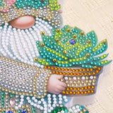 Tabletop Diamond Art Kits for Adults - Succulents Gnome Diamond Painting Figurines Ornaments, DIY Diamond Art Statues Diamond Dots Sculpture Special Shaped Paintings with Diamonds Gem Art and Crafts Yanfairy