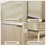 VOWNER 4 Drawer Dresser, Modern Closet Dressers with Wide Drawers, Farmhouse Wood Storage Chest of Drawers for Bedroom, Living Room VOWNER