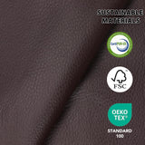 EONIX Dual Motor Lay Flat Power Lift Recliner Chair for Elderly, Electric Leather Lift Chairs for Adults, 400lbs Heavy Duty Power Recliner Lift Sofa with Heat and Massage, Dark Brown EONIX