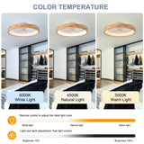 Oaks Aura 20” Ceiling Fan with Light, 3 Color Dimmable LED, 6 Speeds,Reversible DC Motor, Wooden Flush Mount Low Profile Ceiling Fans with Lights and Remote for Bedroom/Kidsroom/Dinng Room Oaks Aura
