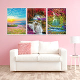 Tontut 10 Pack Diamond Painting Kits, Landscape Beach Diamond Art Painting for Adults Beginners, DIY Landscape Painting Diamond Art Full Round Diamond Crafts Wall Decor 12 x 16 inches Tontut