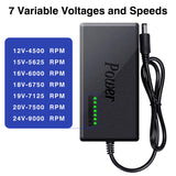 BERXOL Mini Wood Lathe Machine, 12V- 24VDC,7 Variabla Speeds 4000-9000 RPM, with Wood Lathe Milling Accessories, for Wood Polishing, Grinding, Cutting and Milling DIY … (A) BERXOL