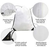 BeeGreen Drawstring Bags Backpacks Bulk, 20 Pieces White Gym Cinch Bags, String Backpack for Sports Sack, Personlized Sackpacks DIY Heat Vinyl BeeGreen