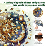 Wooden Puzzles for Adults, Sun and Moon Wood Puzzles 200 Pieces, Irregular Animal Shaped Unique Wooden Jigsaw Puzzles, Creative Ghristmas Gift for Teenagers and Adults WHJSG