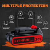Masione 3.8Ah 20V Repalcement for Black and Decker 20V Lithium Battery LBXR20 LBXR2020-OPE Compatible with Black and Decker 20V Battery Cordless Tools and Outdoor Equipment (2-Pack) Masione