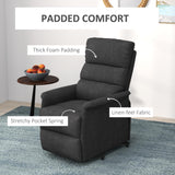 HOMCOM Power Lift Recliner Chair for Elderly, Easy Assembly, Fabric Lift Chair for Adults, Recliner Sofa with Remote Control, Side Pockets for Living Room, Black HOMCOM