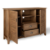 SIMPLIHOME Burlington SOLID WOOD 54 Inch Wide Transitional TV Media Stand in Rustic Natural Aged Brown for TVs up to 60 Inch, For the Living Room and Entertainment Center SIMPLIHOME