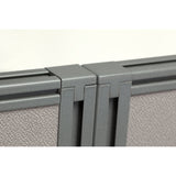 Bush Business Furniture Easy Office 60W 4 Person Cubicle Desk Workstation with 45H Panels in Mocha Cherry Bush Business Furniture