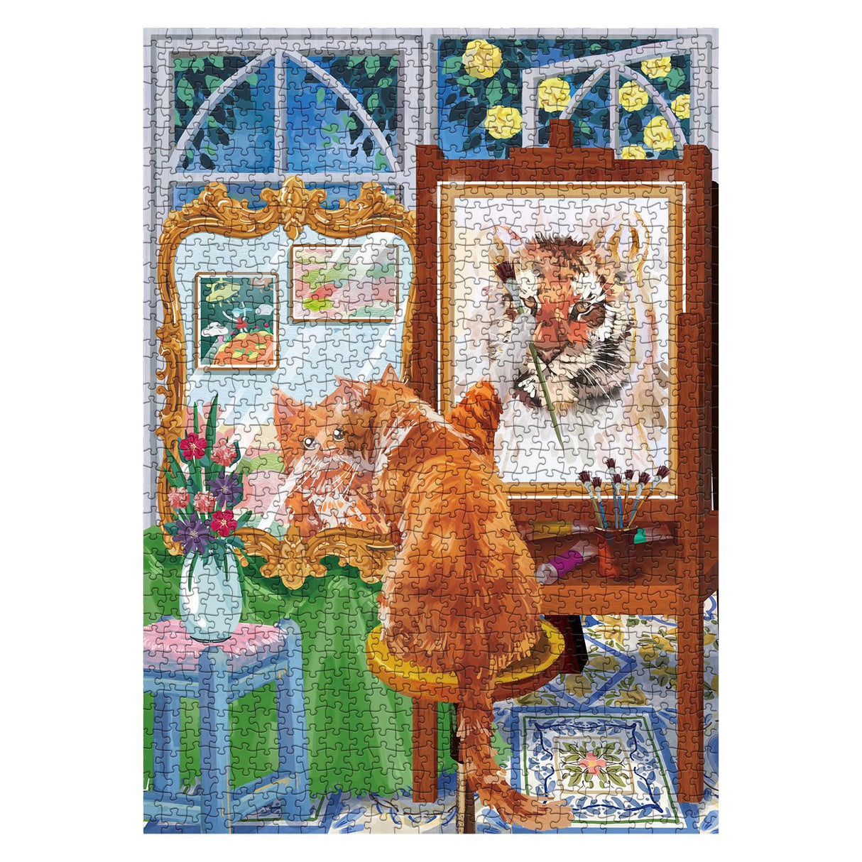 Funny Cat Puzzles for Adults 1000 Pieces, Cat Tiger Jigsaw Puzzle, Kitten Jigsaw Puzzles Animals for Home Decoration IdeaBazar