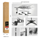 LIGHTSHARE 6.5 feet 208L LED Lighted Cherry Blossom Tree, Warm White, Decorate Home Garden, Spring, Summer, Wedding, Birthday, Christmas Holiday, Party, for Indoor and Outdoor Use LIGHTSHARE