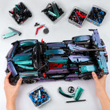 BTEC Super Cars Building Kits for Adults 1:10 Scale MOC RC Technique Car Block Remote Control Model Kits for Men Teen Adult Collectible Model Race Engineering Toy Set 2036 PCS BTEC