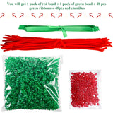 48 Sets Christmas Beaded Ornament Kit DIY Craft Bead Christmas Tree Hanging Decorations for Craft Wreath Holiday Party Xmas Tree Decor Gejoy