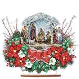 Christmas Diamond Painting Kits Desktop Ornament, Diamond Art Religion Christmas Wreath Diamond Painting Tabletop Ornaments Kit for Adult Beginner Christmas Decor DIY Crafts Gift antor