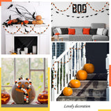 160 Pieces Wood Bead for Craft Halloween Natural Wooden Beads Rustic Farmhouse Handmade Polished Spacer Boho Bead Colorful Bead for Halloween Garlands DIY (Stylish Colors) Jetec