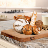 John Boos Boos Block Chop-N-Slice Series Reversible Wood Cutting Board with Integrated Finger Grips, 1.25-Inch Thickness, 18" x 12" x 1 1/4", Maple John Boos