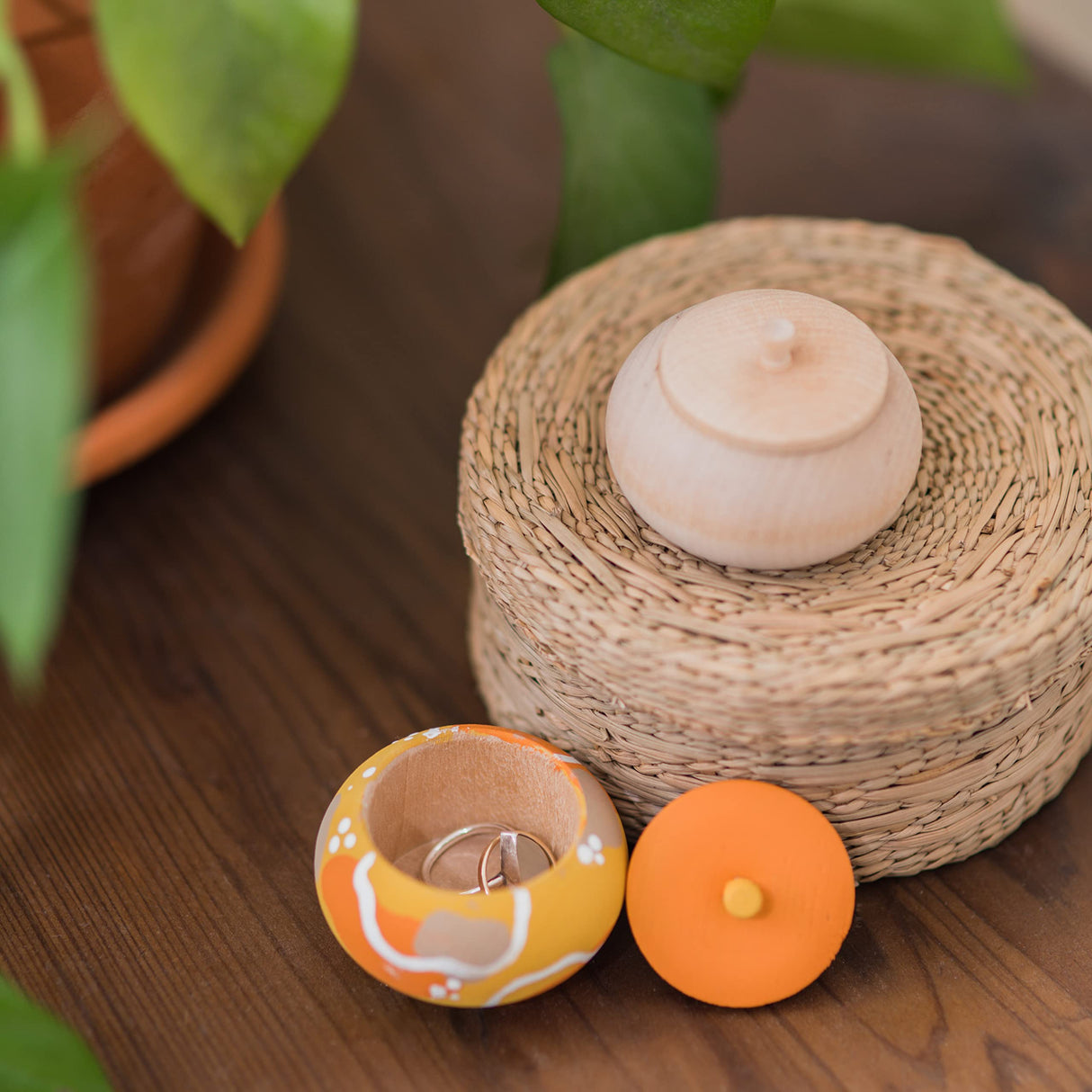 Woodpeckers Vanity Wood Trinket Box 1-1/4-inch x 2-1/4-inch, Pack of 3 Unfinished Wooden Boxes, DIY Box Wood Storage for Play Woodpeckers