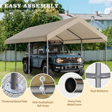 Nuturelly 10x20 FT Carport Heavy Duty Portable Garage, Upgraded Car Canopy Shelter Patry Tent with Steel Frame for SUV, Car, Truck and Tractors Nuturelly