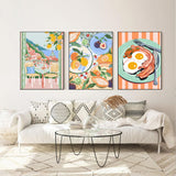 cupmod 6 Packs Paint by Numbers Kit for Adults,Coffee DIY Acrylic Oil Painting Paint by Numbers Kits on Canvas,Adults Paint by Numbers Kits Drawing Paintwork for Home Decor 9.8x13.8inch cupmod