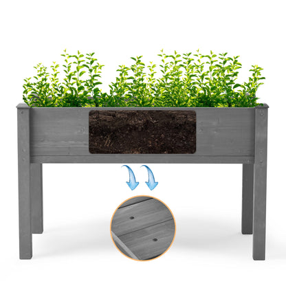 48x24x30 Raised Garden Bed with Legs, Elevated Wooden Planter Box for Outdoor Plants Outdoor