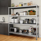 YITAHOME Stainless Steel Shelves, 60"*18"*60" 4 Tier Storage Shelf, Heavy Duty Shelving for Kitchen Garage Office Restaurant Warehouse YITAHOME