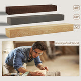 Heimlove Fireplace Mantel 48 Inch,Floating Fireplace Mantel Wood Shelf,Wall Mounted Rustic Wood Display Shelf for Home Decor,Rustic Traditional,Farmhouse Fireplace Mantel Shelves | 48"x 8"x 6"-Natural Heimlove