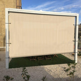 E&K Sunrise 8’x16’ Outdoor Shade Canopy Cover with Grommets Weighted Rods Sun Shade Cover UV Block for Pergola Patio Deck Backyard (Beige) E&K