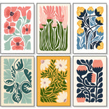 6 Pack Paint by Numbers Kit for Adults Beginner, Flower Adult Paint by Number Kits on Canvas, Easy Flowers DIY Acrylic Oil Painting by Numbers Kits, Perfect for Home Decor 8x12 Inch Okarina